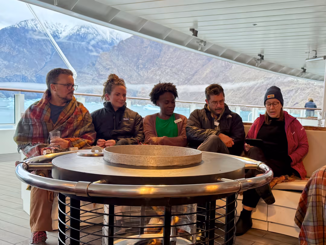 Ng Le Ng Endurance Fire Pit On Observation Deck 2 ©Angela Thomas & Lindblad Expeditions